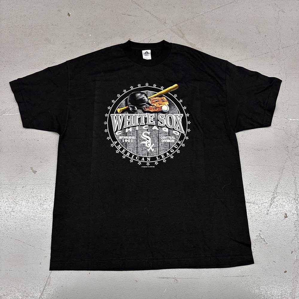 Chicago White Sox Shirt Mens 2XL Black MLB Baseball American Alstyle Graphic Tee